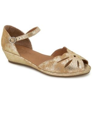 Gentle Souls Lily Moon Pu Wedge - Metallic
