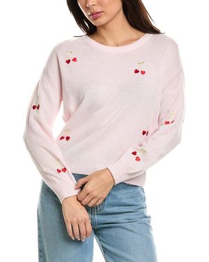 Brodie Cashmere Love Cherry Crewneck Wool & Cashmere-Blend Jumper - Pink