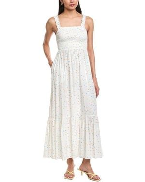 Garrie B Ruffled Strap Maxi Dress - White