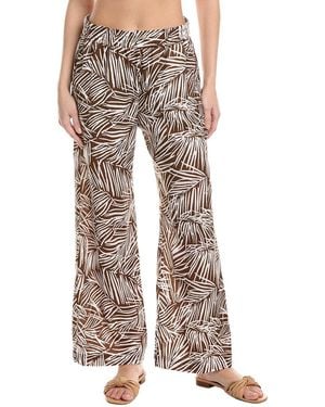 Helen Jon Lauren Linen-Blend Pant - Green