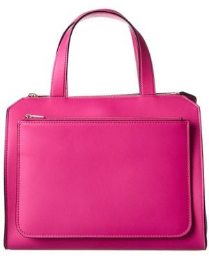 Valextra Passepartout Medium Leather Tote - Pink
