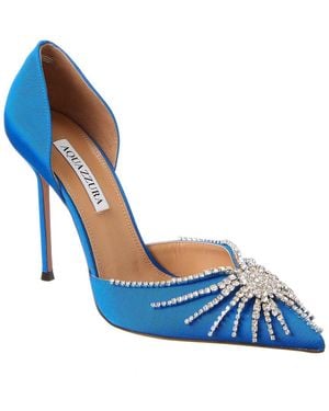 Aquazzura Sunshine 105 Grosgrain Pump - Blue