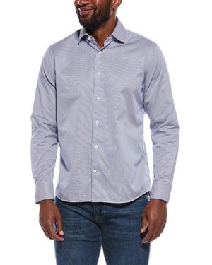 Robert Talbott Reynolds Mini Stripe Twill Dress Shirt - Blue