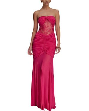 Monique Lagarde Solid Maxi Dress - Red