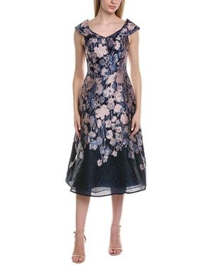 Teri Jon Midi Dress - Blue