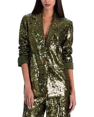 Alice + Olivia Quincy Oversized Jacket - Green