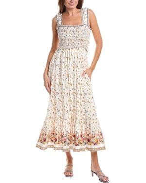 Max Studio Smocked Bodice Maxi Dress - Natural