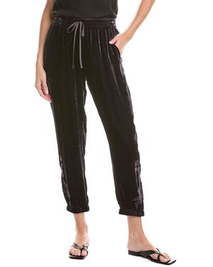 Johnny Was Velvet Silk-Blend Jogger Pant - Black