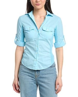 James Perse Contrast Panel Shirt - Blue