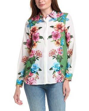 Tahari Printed Blouse - Red