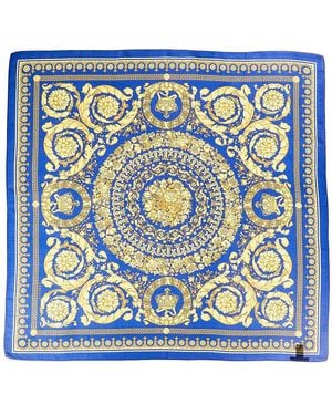 Versace Silk Scarf - Blue