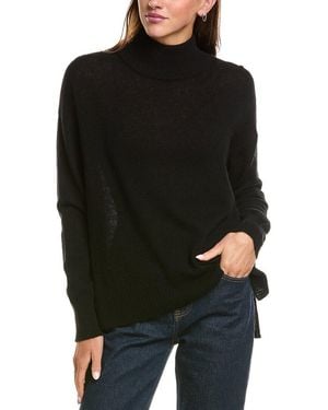 Hannah Rose Basic 100% Cashmere Mock Neck Jumper - Black