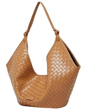 Adele Berto Leather Tote - Brown