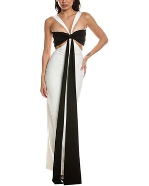 Sans Faff Elizabeth Bowed Evening Gown - White