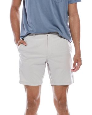 Tailorbyrd Ripstop Grid Melange Performance Short - Blue