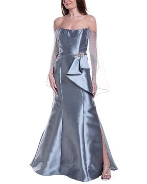 Rene Ruiz Column Gown - Blue