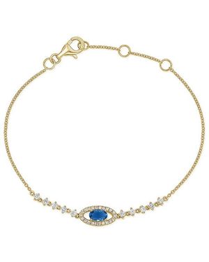 Sabrina Designs 14k 0.67 Ct. Tw. Diamond & Sapphire Stackable Bracelet - Metallic