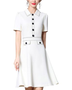 La Imperatrice Midi Dress - White
