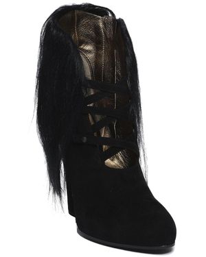 Bottega Veneta Fur Pump - Black
