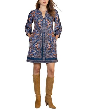 Hale Bob Malayah Long Sleeve Mini Dress - Blue