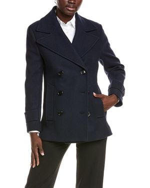 BOSS Capeaka Wool-Blend Coat - Blue