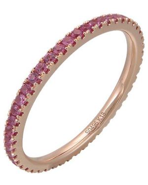 Sabrina Designs 14k Rose Gold 0.47 Ct. Tw. Pink Sapphire Eternity Ring - White