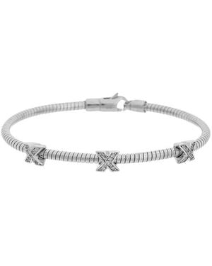 Meshmerise 18K Over 0.18 Ct. Tw. Diamond Bangle Bracelet - White