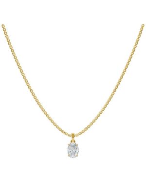 Lab Grown Diamonds 14K 1.00 Ct. Tw. Lab-Grown Diamond Necklace - Metallic