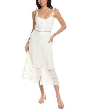 Seraphin Sleeveless Midi Dress - White