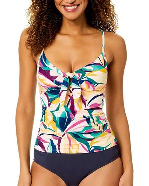 Anne Cole Bunny Tie Keyhole Front Tankini - Black