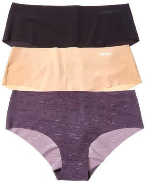 DKNY 3Pk Laser-Cut Anywhere Hipster - Purple