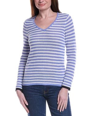 NIC+ZOE Striped Supersoft Mesh Jumper - Blue