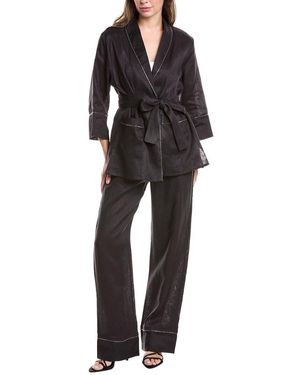 Beulah London 2pc Top & Pant Set - Black