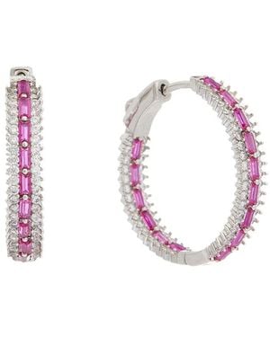 Juvell 18K Plated Topaz Cz Earrings - Pink