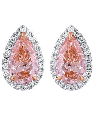 Lab Grown Diamonds 14K 4.90 Ct. Tw. Lab-Grown Diamond Stud Earrings - Pink