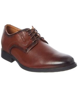 Clarks Whiddon Plain Leather Oxford - Brown