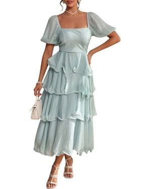 Adelin May Midi Dress - Blue