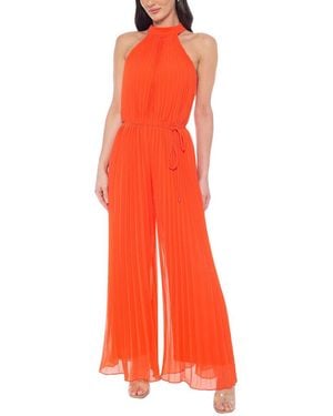 Marina Pleated Jumpsuit - Red