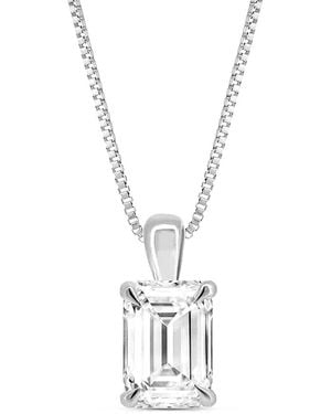 Amairah 14K 5.00 Ct. Tw. Lab-Grown Diamond Solitaire Pendant Necklace - Metallic