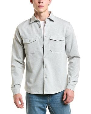 Reiss Jackson Jersey Overshirt - Blue
