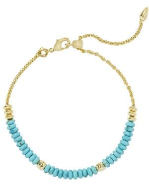 Kendra Scott Deliah Delicate 14K Plated Magnesite Chain Bracelet - Blue