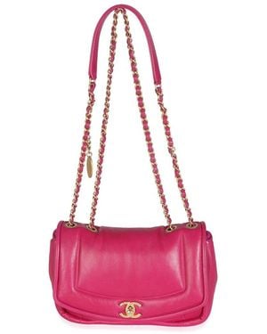 CHANEL Pink Lambskin Leather Medium Simply Flap Bag (authentic Pre-loved)