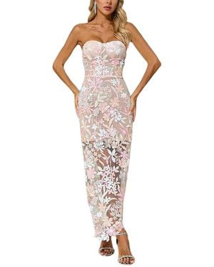 Ariele Tesoro Embellished Maxi Dress - Metallic