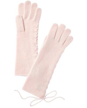 Portolano Lace Cashmere Gloves - Pink