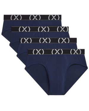2xist (X) 4Pk No Show Brief - Blue