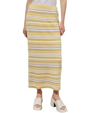 Ming Wang Pencil Midi Skirt - Metallic
