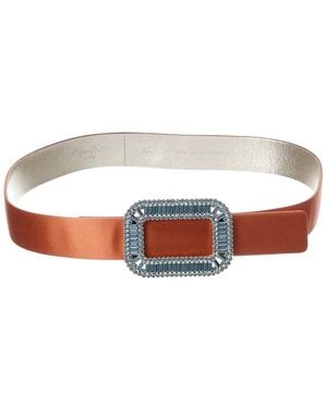 Roger Vivier Satin Belt - White