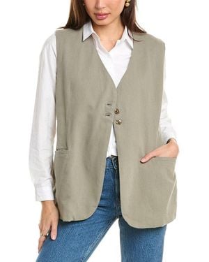 DL1961 Zia Linen-Blend Vest - Natural
