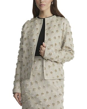 Lafayette 148 New York Linen-Blend Jacket - Grey