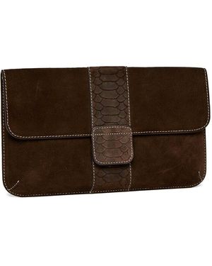 J.McLaughlin Suede Clutch - Brown